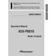 PIONEER KEH-P6010 Owner's Manual cover photo