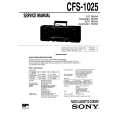 SONY CFS-1025 Service Manual cover photo