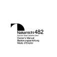 NAKAMICHI 482 Owner's Manual cover photo