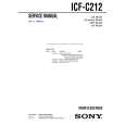 SONY ICFC212 Service Manual cover photo