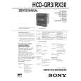 SONY HCDRX30 Service Manual cover photo