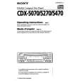 SONY CDX-5470 Owner's Manual cover photo