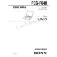 SONY PCGF640 Service Manual cover photo
