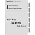 PIONEER GM-D500M Owner's Manual cover photo