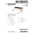 SONY XM2002GTR Service Manual cover photo