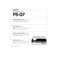 SONY PS-Q7 Owner's Manual cover photo