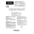 PIONEER PD6500 Owner's Manual cover photo