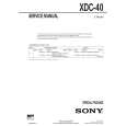 SONY XDC40 Service Manual cover photo