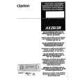 CLARION AXZ613R Owner's Manual cover photo