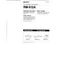 SONY RMX12A Owner's Manual cover photo