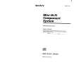 SONY MHCRXD3 Owner's Manual cover photo