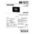 SONY WM-FX777 Service Manual cover photo