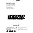 ONKYO TX-36 Owner's Manual cover photo