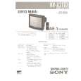 SONY KVX21B Service Manual cover photo
