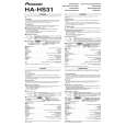PIONEER HA-HS31/XCN/EW Owner's Manual cover photo