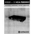 HITACHI HCA7500MKII Owner's Manual cover photo