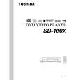 TOSHIBA SD-100X Owner's Manual cover photo