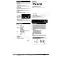 SONY WM-AF62 Owner's Manual cover photo