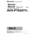PIONEER AVX-P7650TV Service Manual cover photo