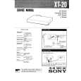 SONY XT20 Service Manual cover photo