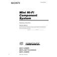 SONY MHCGN660 Owner's Manual cover photo