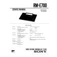 SONY RME700 Service Manual cover photo