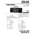 SONY CFD-445 Service Manual cover photo