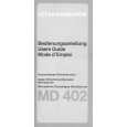 SENNHEISER MD 402 Owner's Manual cover photo