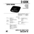 SONY D-830K Service Manual cover photo