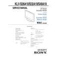 SONY KLVS26A10 Service Manual cover photo