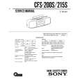 SONY CFS-200S Service Manual cover photo