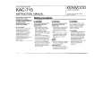 KENWOOD KAC715 Owner's Manual cover photo