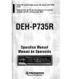 PIONEER DEH-P735R Owner's Manual cover photo