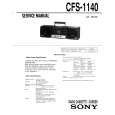 SONY CFS-1140 Service Manual cover photo