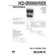SONY HCDRXD9 Service Manual cover photo