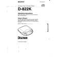 SONY D-822K Owner's Manual cover photo