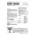 KENWOOD KSP1000 Owner's Manual cover photo