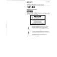 SONY ICF-34 Owner's Manual cover photo