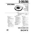 SONY D365 Service Manual cover photo