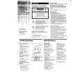 SONY CFS-1055 Owner's Manual cover photo