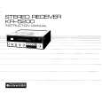 KENWOOD KR-5200 Owner's Manual cover photo