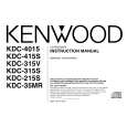 KENWOOD KDC315V Owner's Manual cover photo