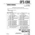SONY CFS-E60 Service Manual cover photo