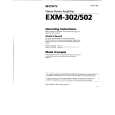 SONY EXM-302 Owner's Manual cover photo