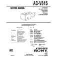 SONY AC-V615 Service Manual cover photo