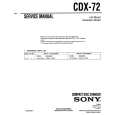 SONY CDX72 Service Manual cover photo