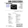 SONY WMGX652 Service Manual cover photo