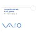SONY PCG-FX202 VAIO Owner's Manual cover photo
