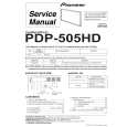 PIONEER PDP-505HD Service Manual cover photo