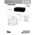 SONY TAV702 Service Manual cover photo